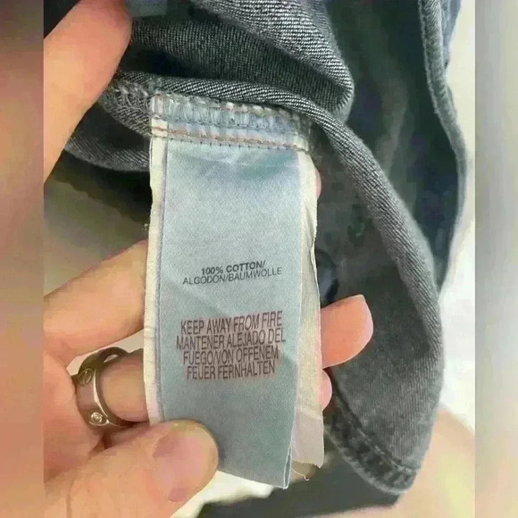 River Island Denim Asymmetrical Closure Shirt Size M  /12UK - Picture 6 of 8